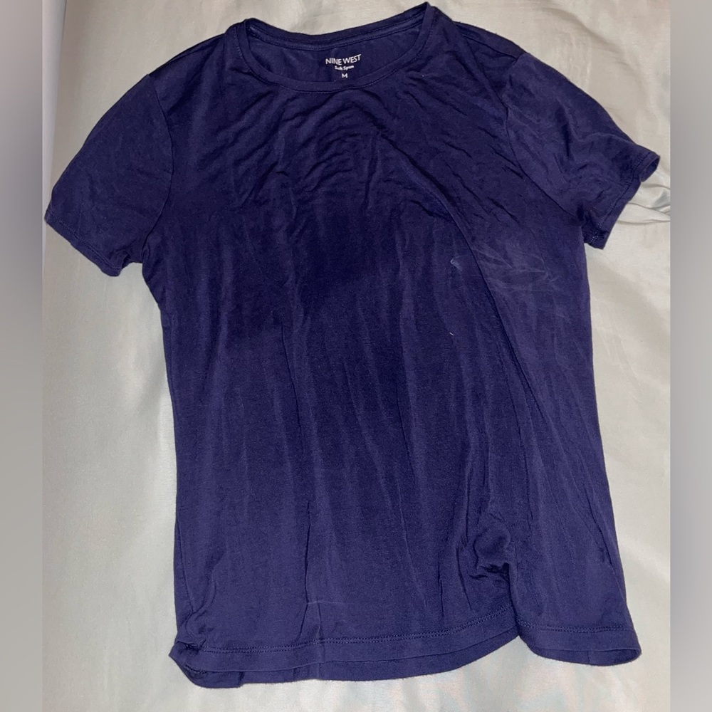 Nine West Women’s Navy Blue T-Shirt